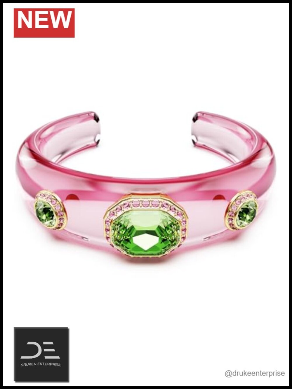 Swarovski Dulcis Crystal Cuff Bracelet Gold-Tone Plated Jewelry